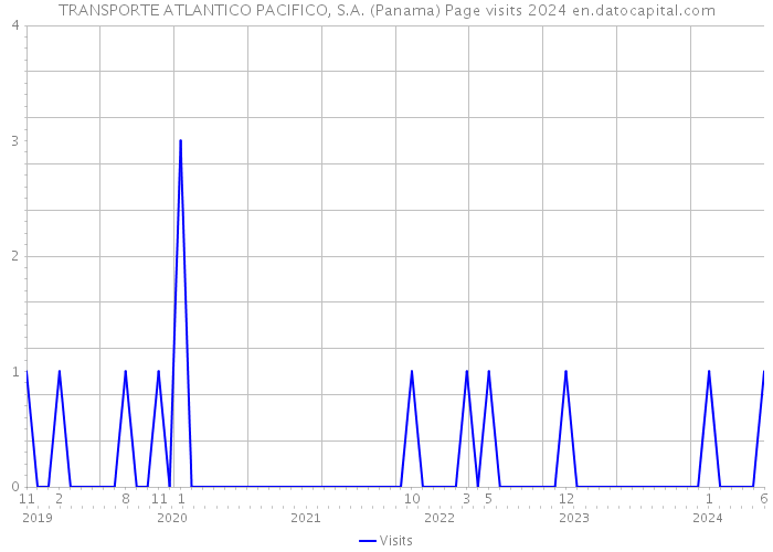 TRANSPORTE ATLANTICO PACIFICO, S.A. (Panama) Page visits 2024 