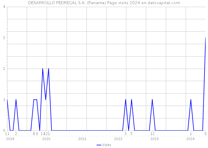 DESARROLLO PEDREGAL S.A. (Panama) Page visits 2024 
