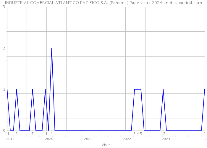 INDUSTRIAL COMERCIAL ATLANTICO PACIFICO S.A. (Panama) Page visits 2024 