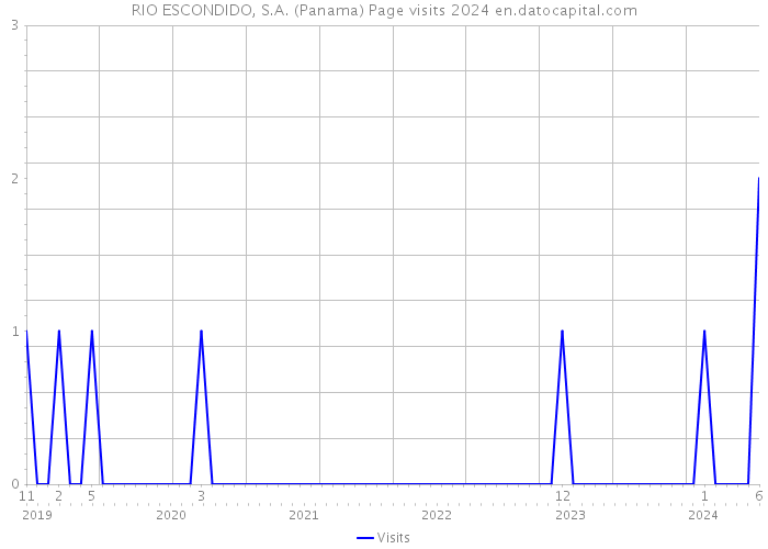 RIO ESCONDIDO, S.A. (Panama) Page visits 2024 