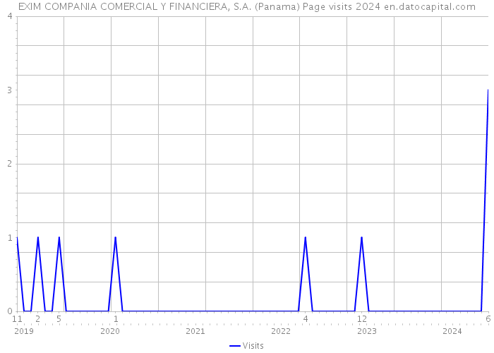 EXIM COMPANIA COMERCIAL Y FINANCIERA, S.A. (Panama) Page visits 2024 