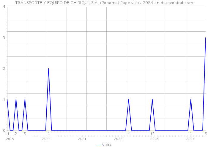 TRANSPORTE Y EQUIPO DE CHIRIQUI, S.A. (Panama) Page visits 2024 