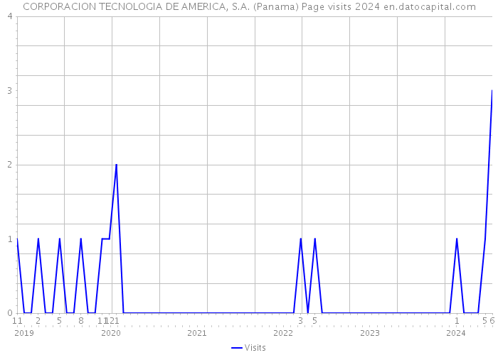 CORPORACION TECNOLOGIA DE AMERICA, S.A. (Panama) Page visits 2024 