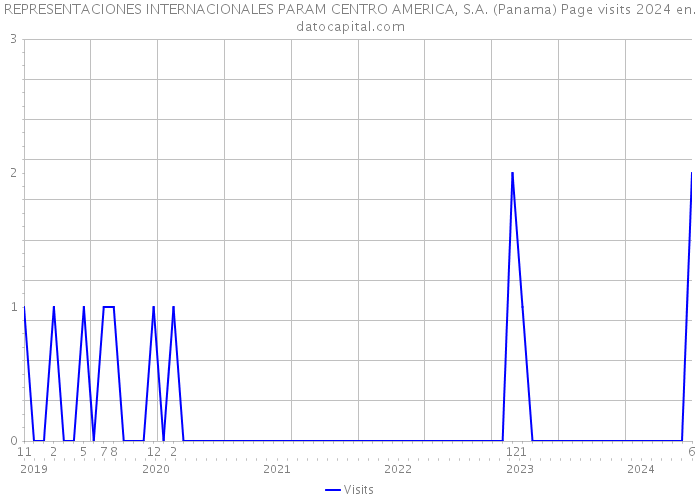 REPRESENTACIONES INTERNACIONALES PARAM CENTRO AMERICA, S.A. (Panama) Page visits 2024 