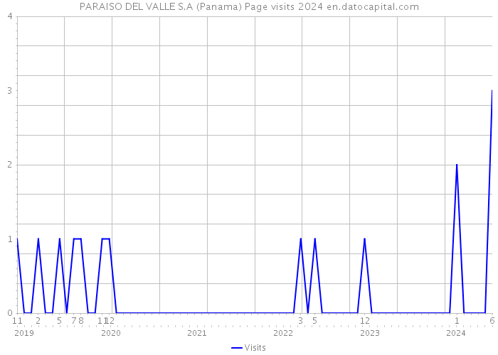 PARAISO DEL VALLE S.A (Panama) Page visits 2024 