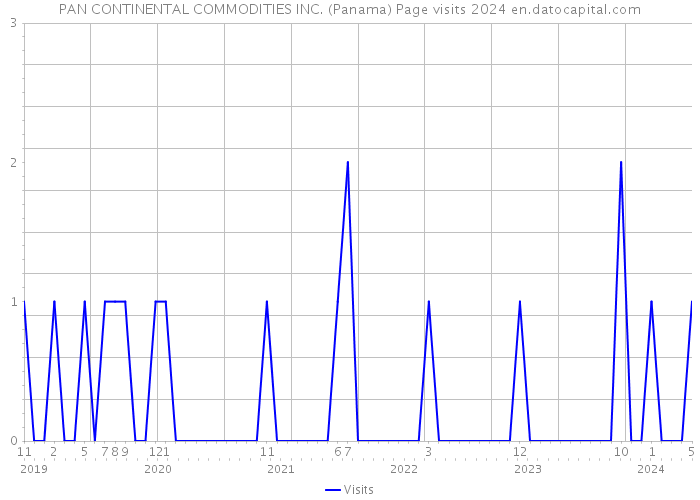 PAN CONTINENTAL COMMODITIES INC. (Panama) Page visits 2024 