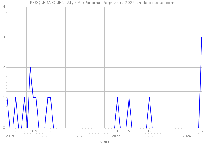 PESQUERA ORIENTAL, S.A. (Panama) Page visits 2024 