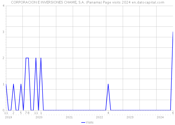 CORPORACION E INVERSIONES CHAME, S.A. (Panama) Page visits 2024 