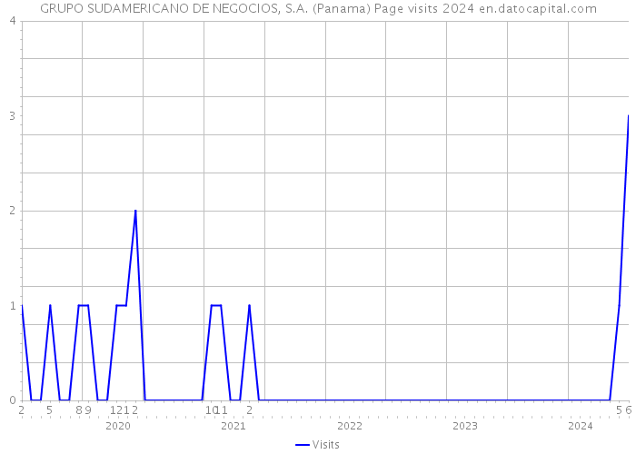 GRUPO SUDAMERICANO DE NEGOCIOS, S.A. (Panama) Page visits 2024 