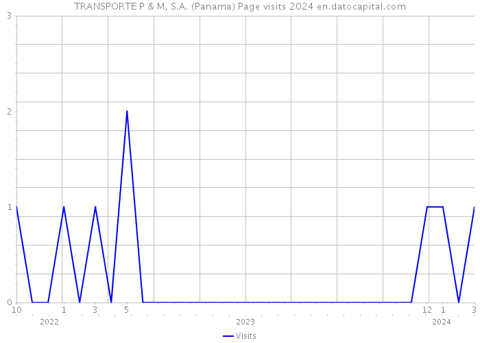 TRANSPORTE P & M, S.A. (Panama) Page visits 2024 
