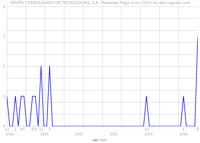 GRUPO CONSOLIDADO DE TECNOLOGIAS, S.A. (Panama) Page visits 2024 