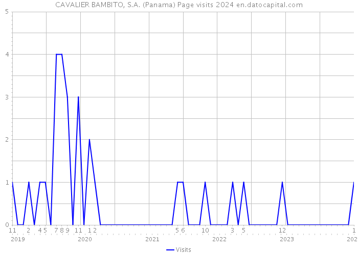 CAVALIER BAMBITO, S.A. (Panama) Page visits 2024 