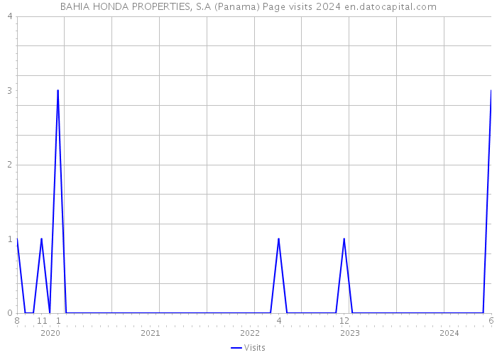 BAHIA HONDA PROPERTIES, S.A (Panama) Page visits 2024 