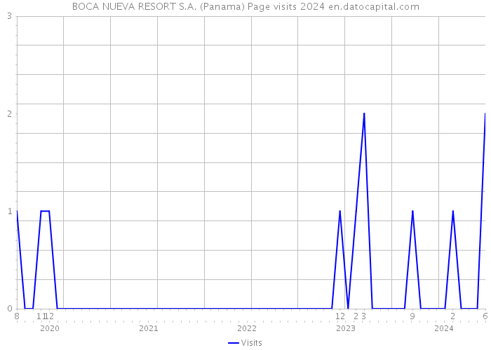 BOCA NUEVA RESORT S.A. (Panama) Page visits 2024 