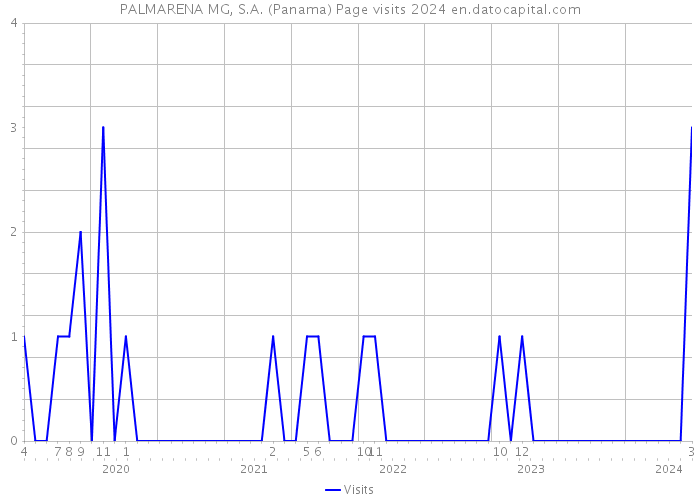 PALMARENA MG, S.A. (Panama) Page visits 2024 