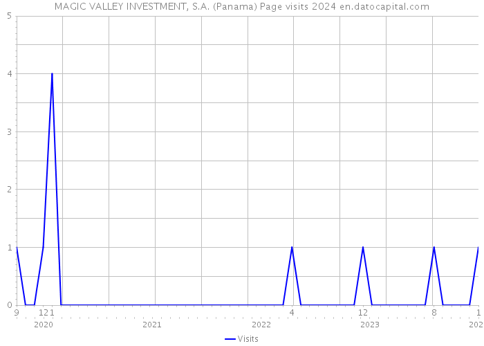 MAGIC VALLEY INVESTMENT, S.A. (Panama) Page visits 2024 