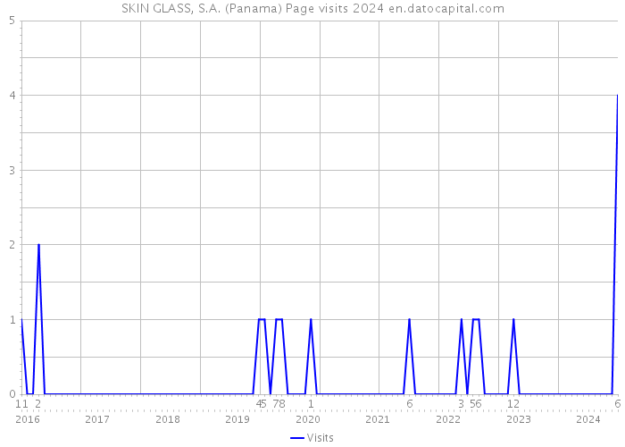 SKIN GLASS, S.A. (Panama) Page visits 2024 