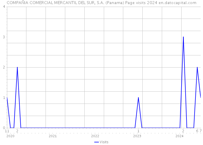 COMPAÑIA COMERCIAL MERCANTIL DEL SUR, S.A. (Panama) Page visits 2024 