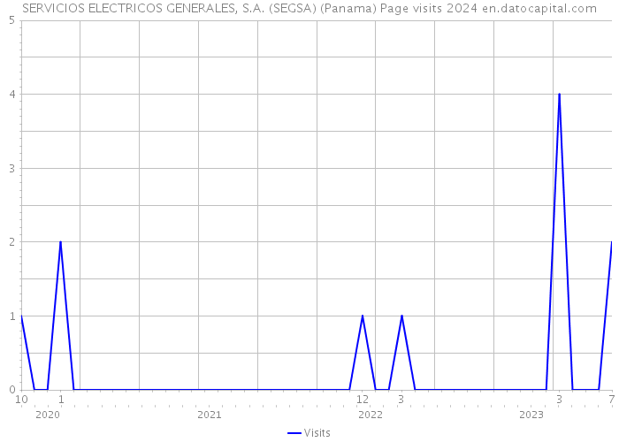 SERVICIOS ELECTRICOS GENERALES, S.A. (SEGSA) (Panama) Page visits 2024 