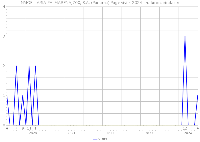 INMOBILIARIA PALMARENA,700, S.A. (Panama) Page visits 2024 