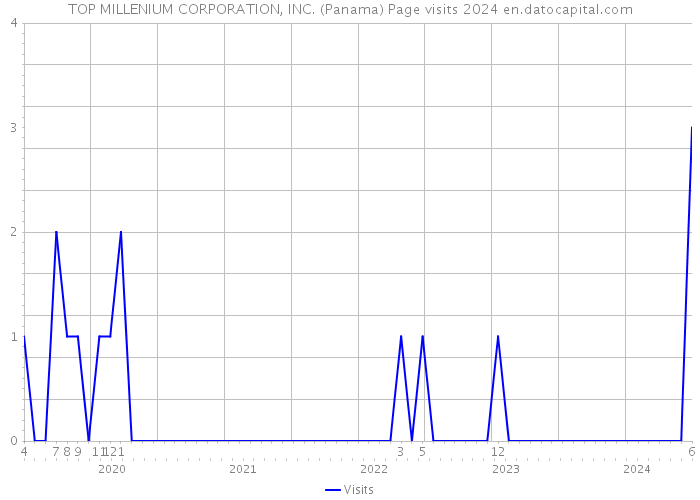 TOP MILLENIUM CORPORATION, INC. (Panama) Page visits 2024 