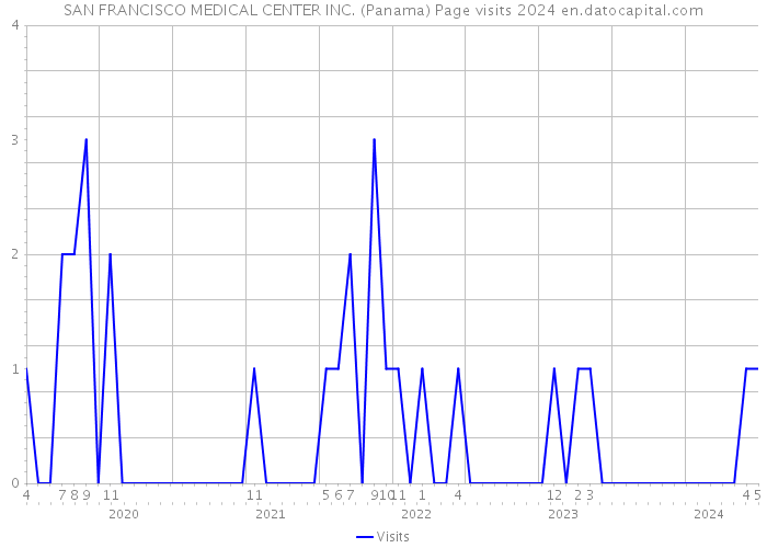SAN FRANCISCO MEDICAL CENTER INC. (Panama) Page visits 2024 