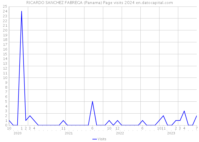 RICARDO SANCHEZ FABREGA (Panama) Page visits 2024 