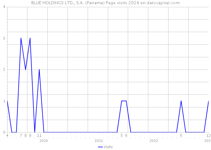 BLUE HOLDINGS LTD., S.A. (Panama) Page visits 2024 