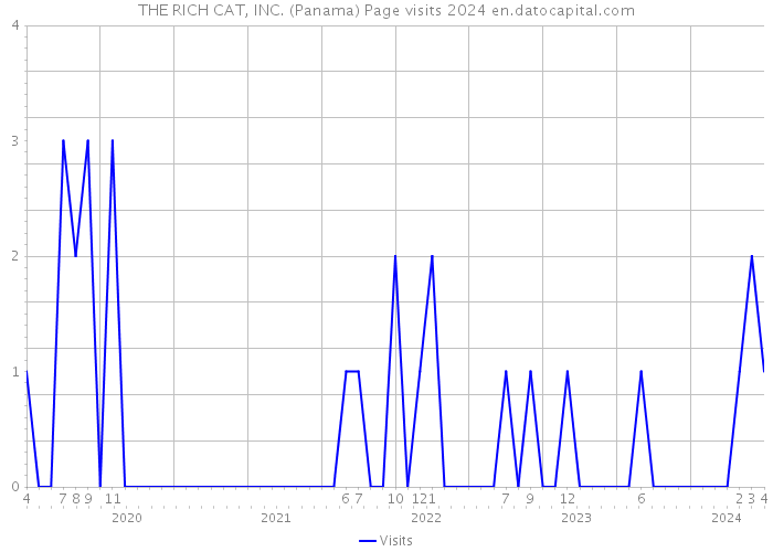 THE RICH CAT, INC. (Panama) Page visits 2024 