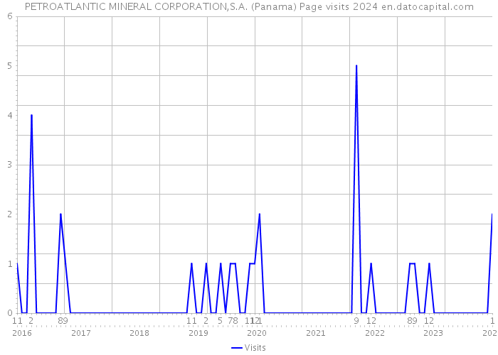 PETROATLANTIC MINERAL CORPORATION,S.A. (Panama) Page visits 2024 