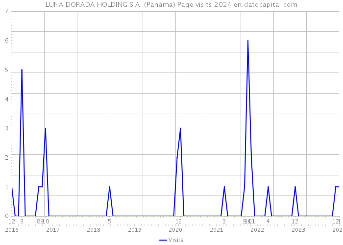 LUNA DORADA HOLDING S.A. (Panama) Page visits 2024 