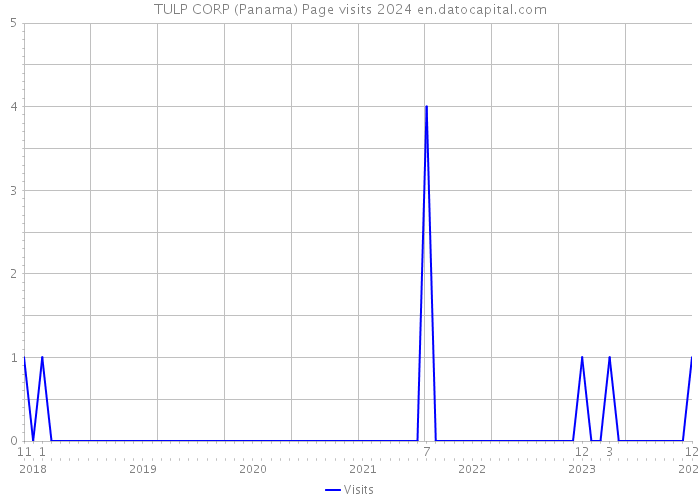 TULP CORP (Panama) Page visits 2024 