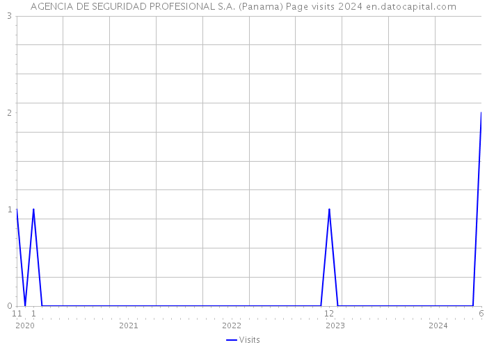 AGENCIA DE SEGURIDAD PROFESIONAL S.A. (Panama) Page visits 2024 