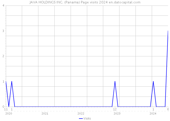 JAVA HOLDINGS INC. (Panama) Page visits 2024 