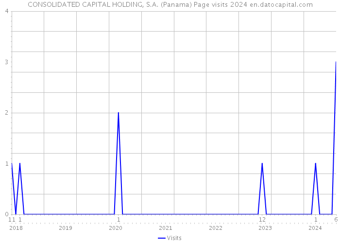 CONSOLIDATED CAPITAL HOLDING, S.A. (Panama) Page visits 2024 