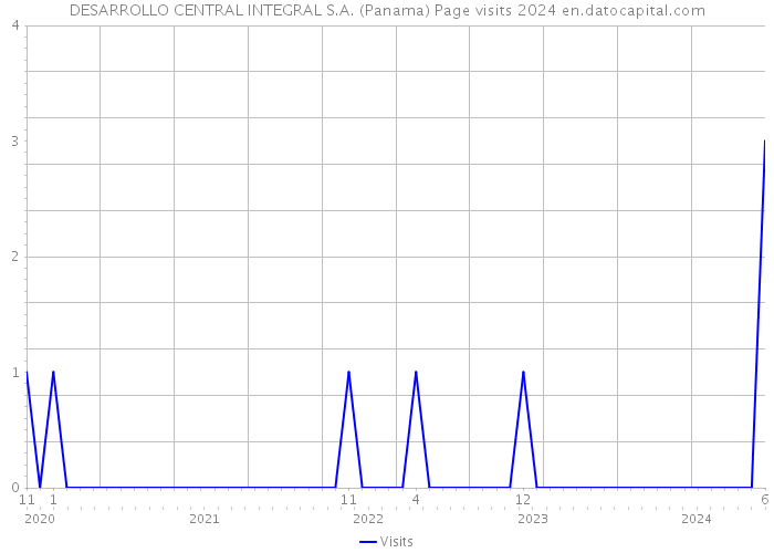 DESARROLLO CENTRAL INTEGRAL S.A. (Panama) Page visits 2024 