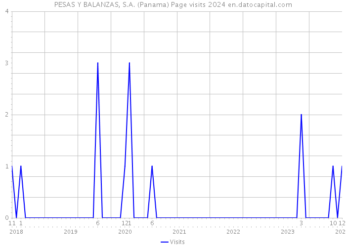 PESAS Y BALANZAS, S.A. (Panama) Page visits 2024 