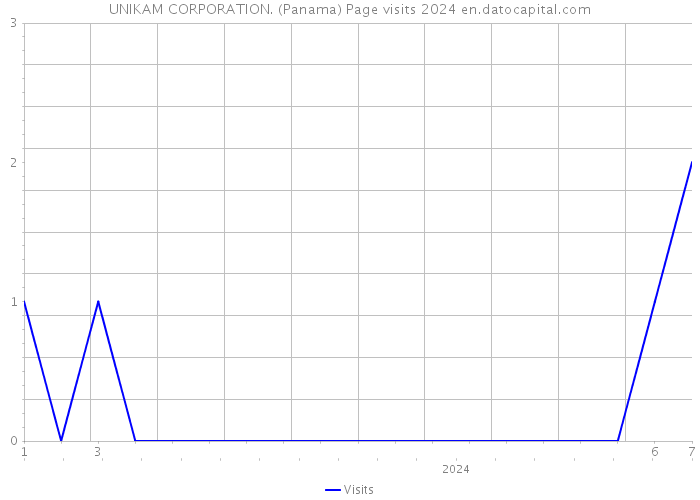 UNIKAM CORPORATION. (Panama) Page visits 2024 