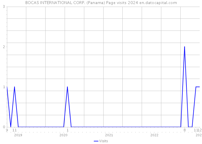 BOCAS INTERNATIONAL CORP. (Panama) Page visits 2024 