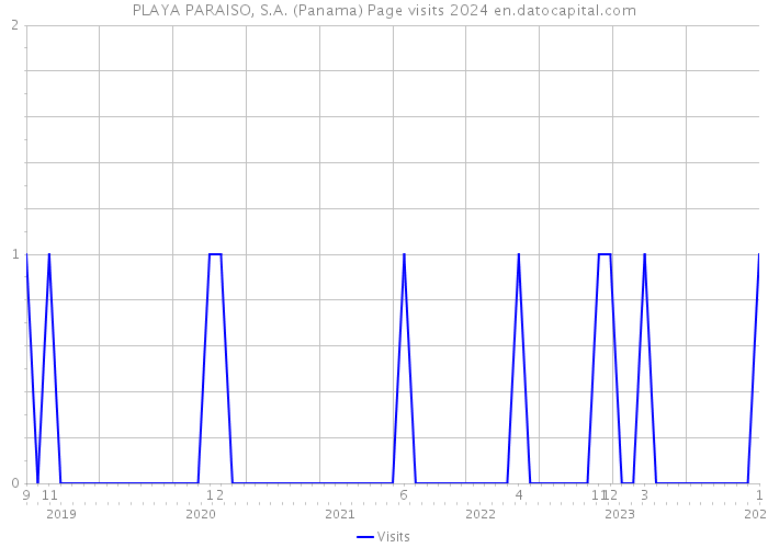PLAYA PARAISO, S.A. (Panama) Page visits 2024 