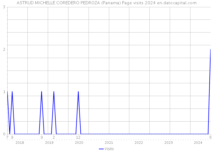 ASTRUD MICHELLE COREDERO PEDROZA (Panama) Page visits 2024 