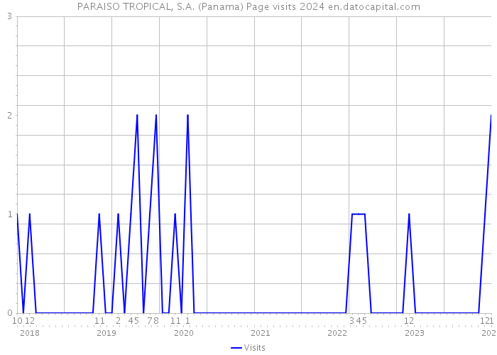 PARAISO TROPICAL, S.A. (Panama) Page visits 2024 
