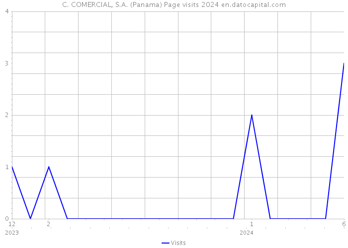 C. COMERCIAL, S.A. (Panama) Page visits 2024 