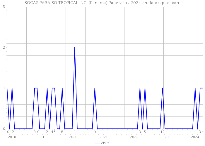 BOCAS PARAISO TROPICAL INC. (Panama) Page visits 2024 