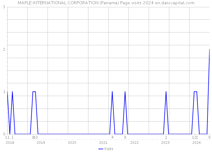 MAPLE INTERNATIONAL CORPORATION (Panama) Page visits 2024 