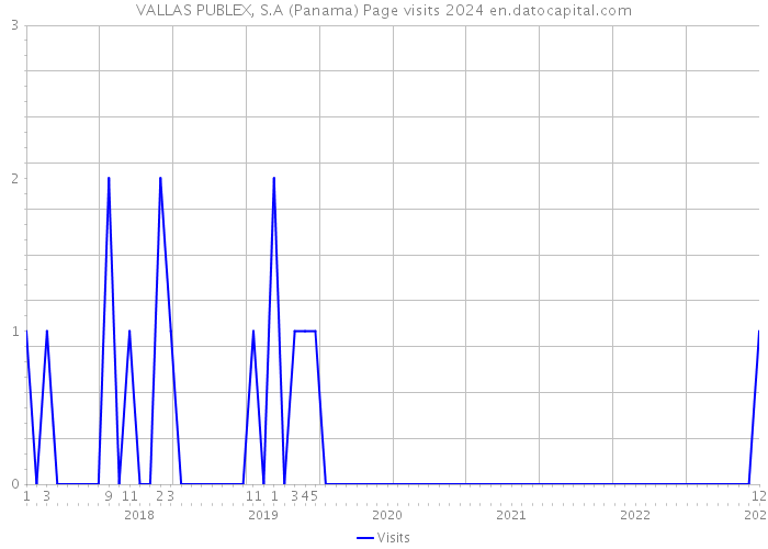 VALLAS PUBLEX, S.A (Panama) Page visits 2024 