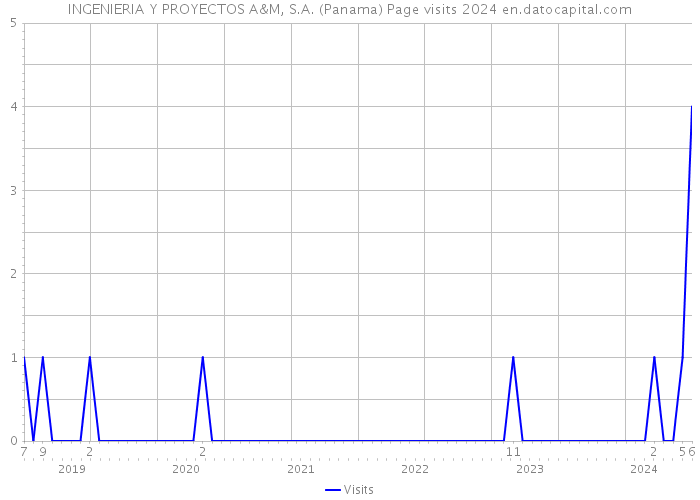 INGENIERIA Y PROYECTOS A&M, S.A. (Panama) Page visits 2024 