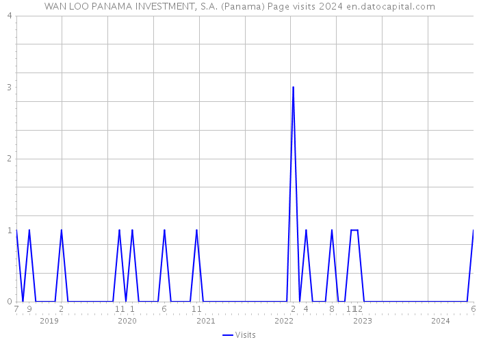 WAN LOO PANAMA INVESTMENT, S.A. (Panama) Page visits 2024 