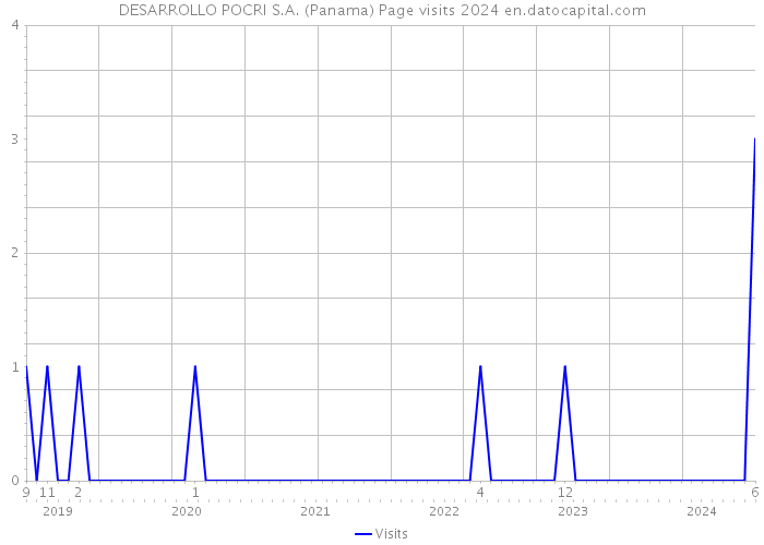 DESARROLLO POCRI S.A. (Panama) Page visits 2024 