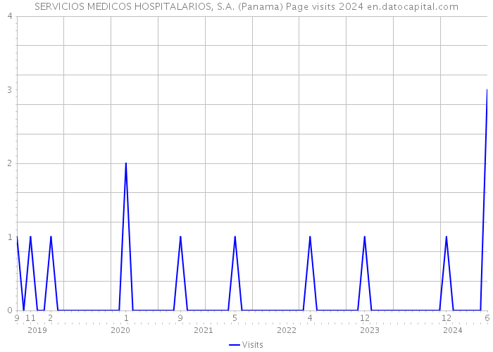 SERVICIOS MEDICOS HOSPITALARIOS, S.A. (Panama) Page visits 2024 
